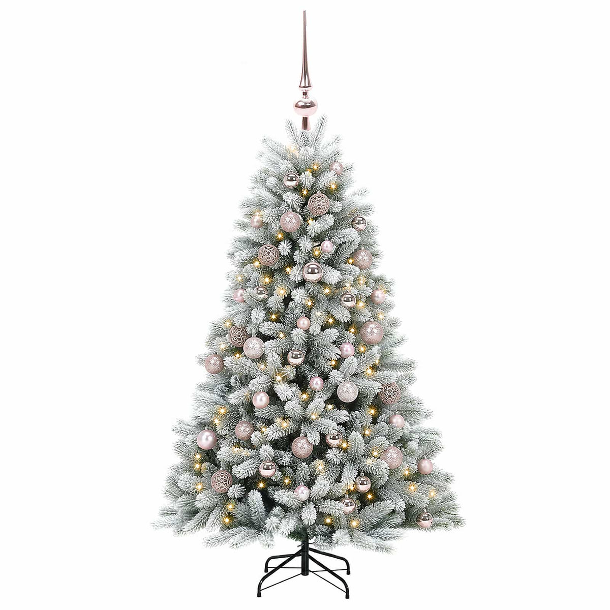 vidaXL Artificial Christmas Tree with Bauble 150 cm 150 LEDs