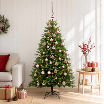 vidaXL Artificial Christmas Tree with Bauble 120 cm 150 LEDs