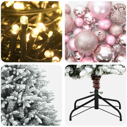 vidaXL Artificial Christmas Tree with Bauble 120 cm 150 LEDs