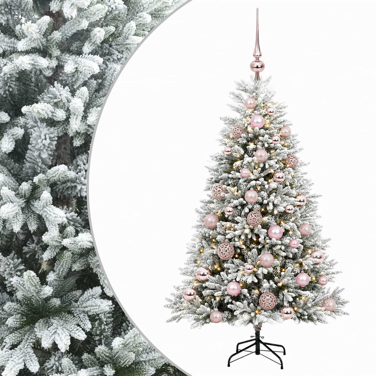 vidaXL Artificial Christmas Tree with Bauble 120 cm 150 LEDs