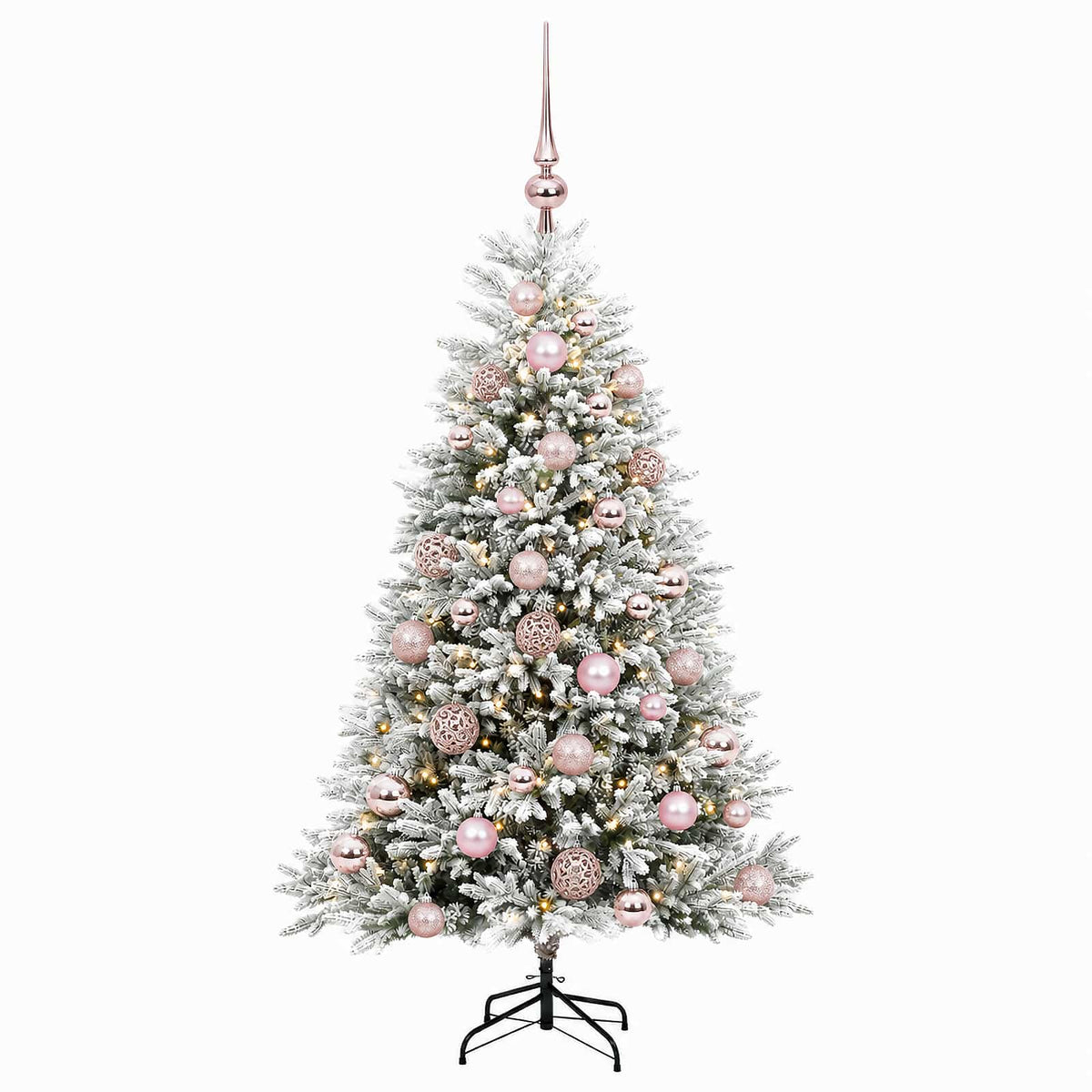 vidaXL Artificial Christmas Tree with Bauble 120 cm 150 LEDs