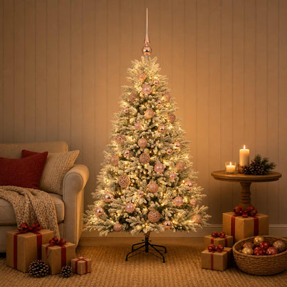 vidaXL Artificial Christmas Tree with Bauble 120 cm 150 LEDs