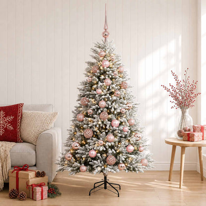 vidaXL Artificial Christmas Tree with Bauble 150 cm 150 LEDs
