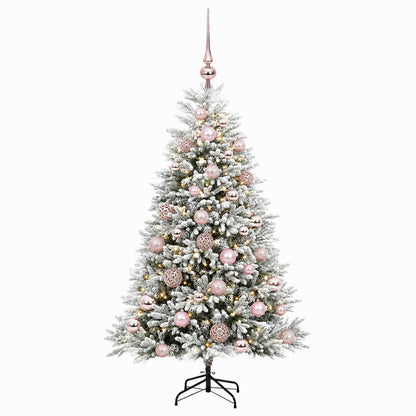 vidaXL Artificial Christmas Tree with Bauble 150 cm 150 LEDs