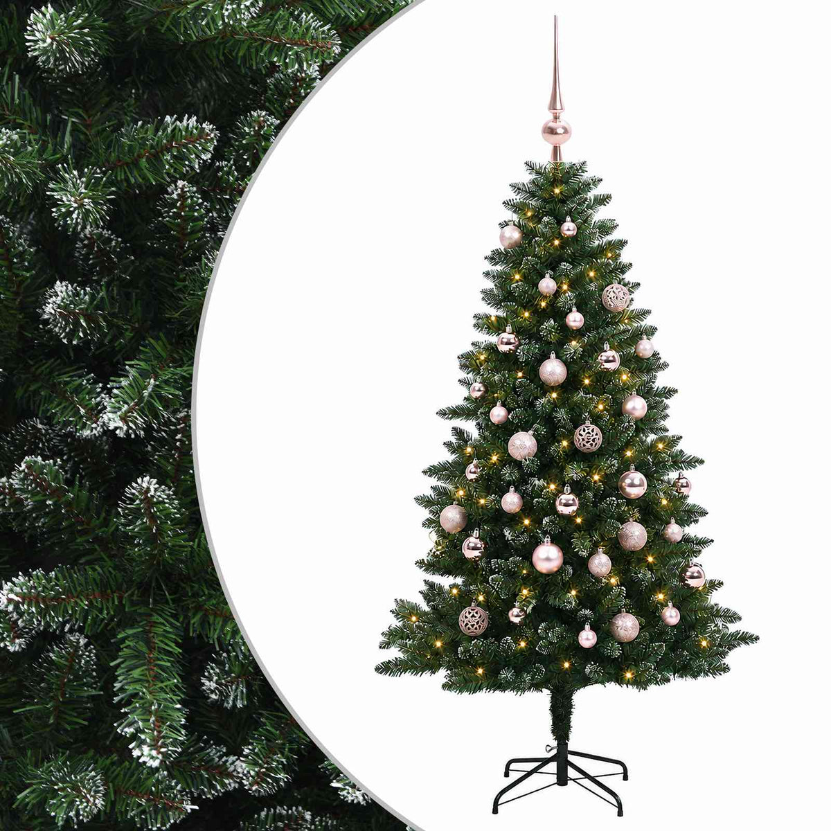 vidaXL Artificial Christmas Tree with Bauble 120 cm 150 LEDs