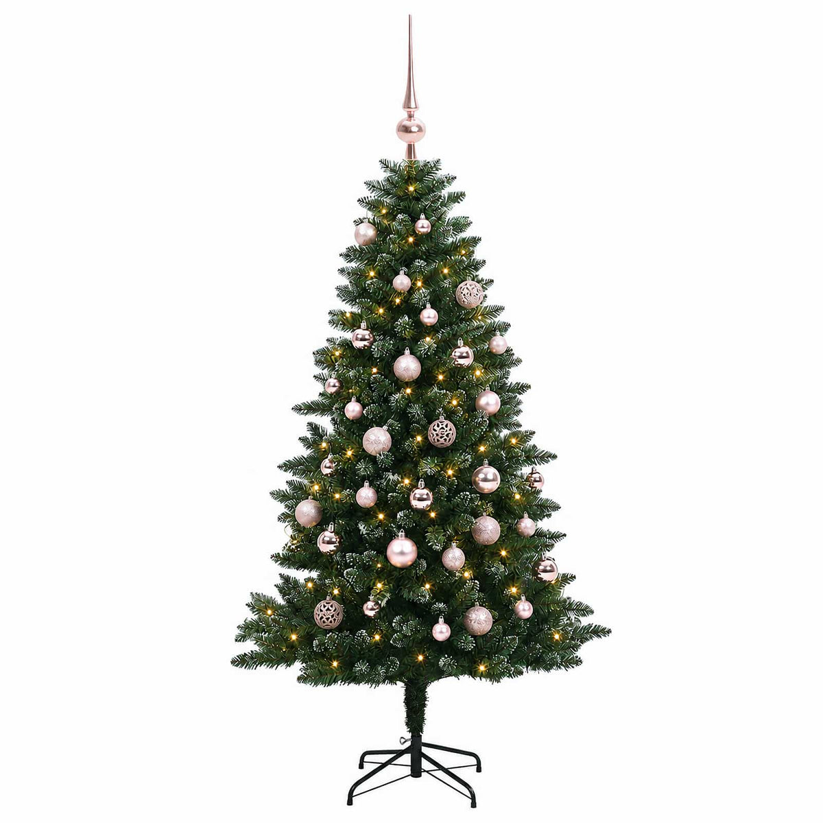 vidaXL Artificial Christmas Tree with Bauble 120 cm 150 LEDs