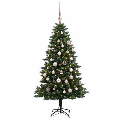 vidaXL Artificial Christmas Tree with Bauble 120 cm 150 LEDs