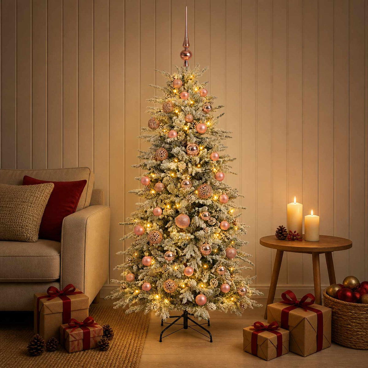 vidaXL Artificial Hinged Christmas Tree 150 cm 150 LEDs Warm White