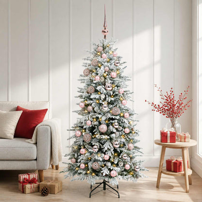 vidaXL Artificial Hinged Christmas Tree 150 cm 150 LEDs Warm White