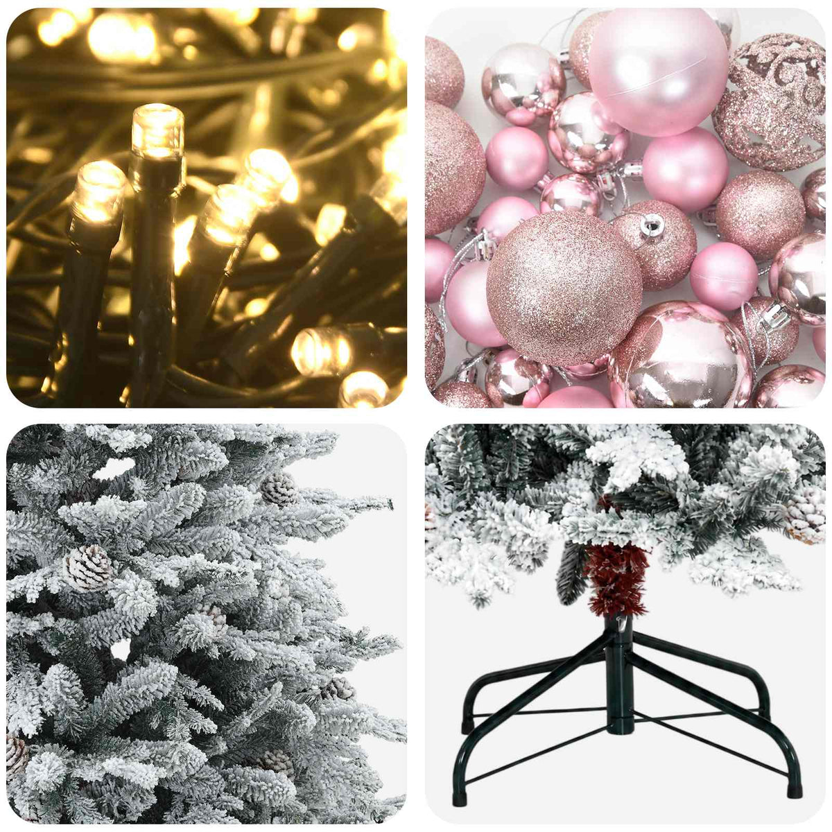 vidaXL Artificial Hinged Christmas Tree 150 cm 150 LEDs Warm White