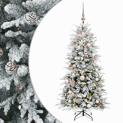 vidaXL Artificial Hinged Christmas Tree 150 cm 150 LEDs Warm White