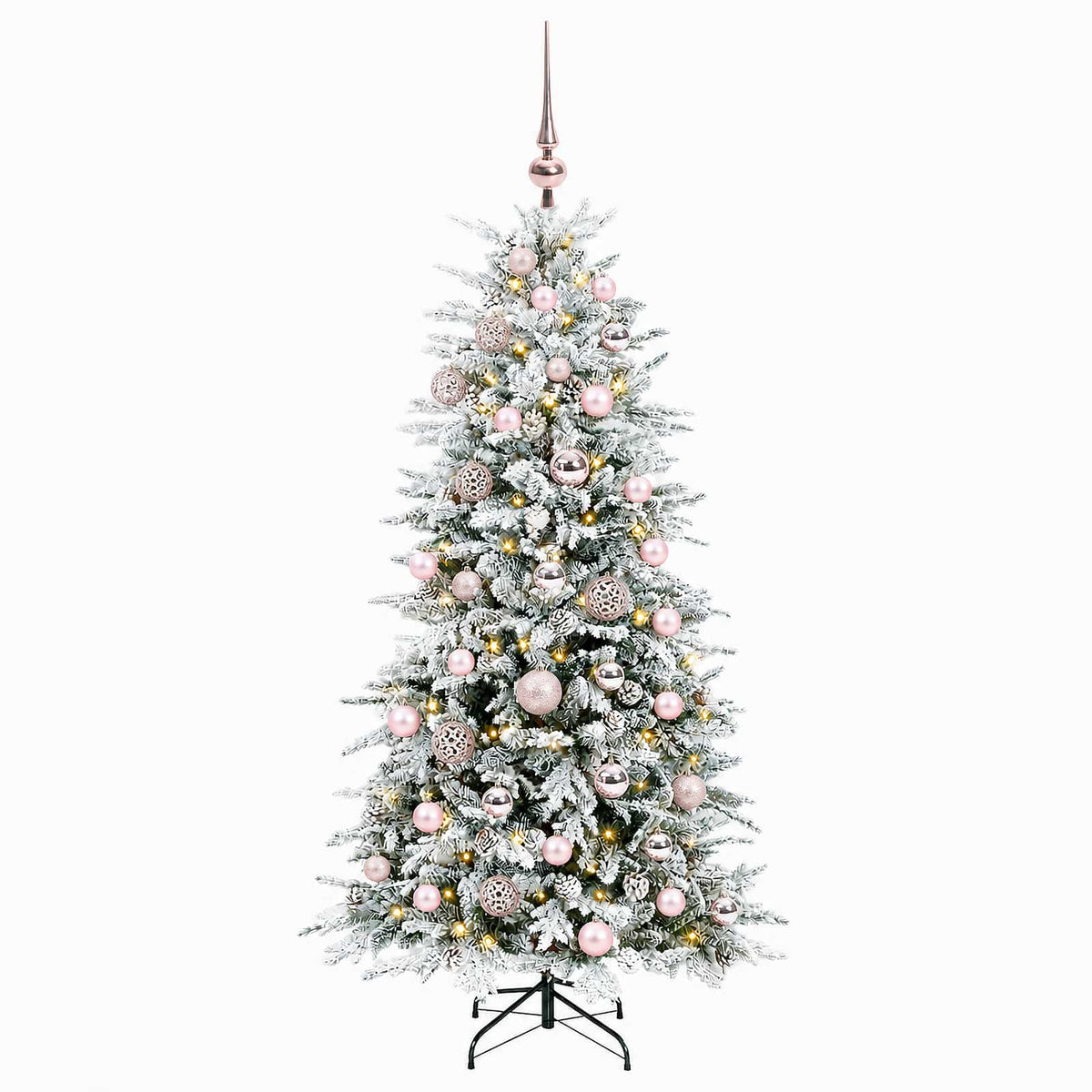 vidaXL Artificial Hinged Christmas Tree 150 cm 150 LEDs Warm White