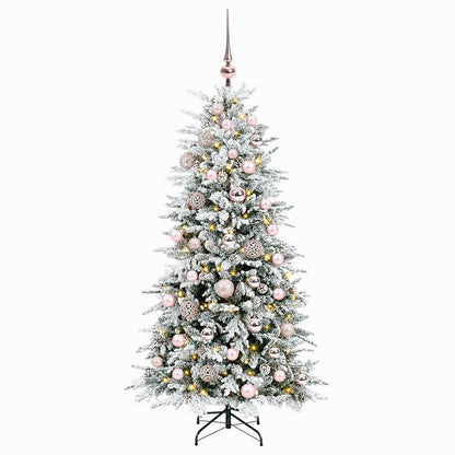 vidaXL Artificial Hinged Christmas Tree 150 cm 150 LEDs Warm White