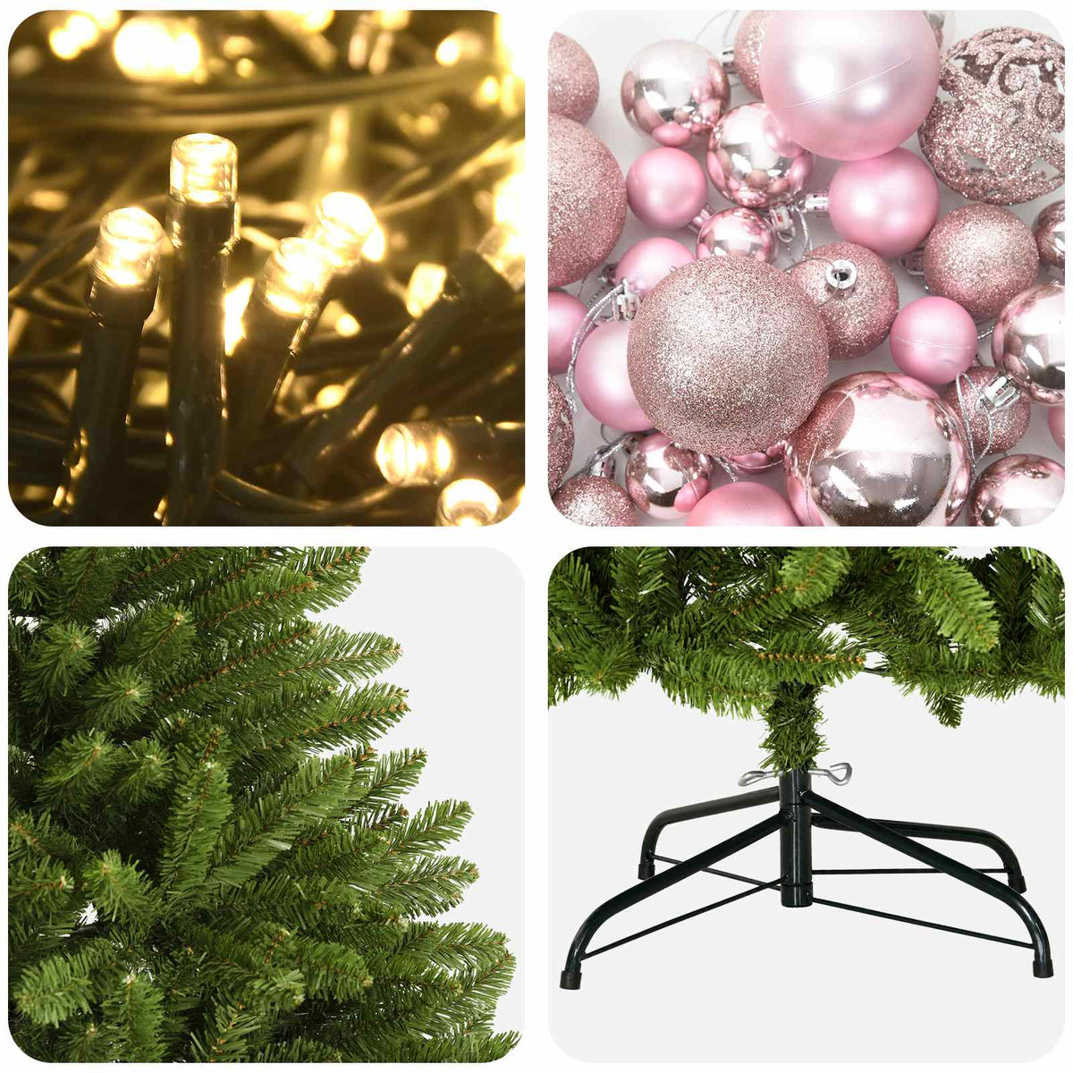 vidaXL Artificial Christmas Tree Light Green with Bauble 120 cm