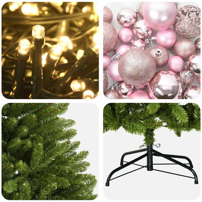 vidaXL Artificial Christmas Tree Light Green with Bauble 120 cm
