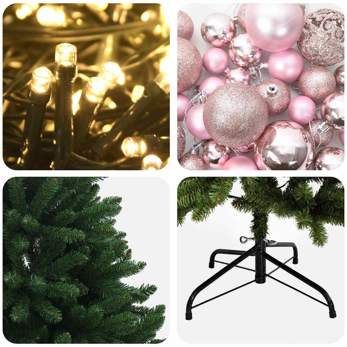 vidaXL Artificial Christmas Tree Mid-green with Ornament 120 cm