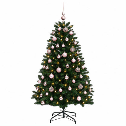 vidaXL Artificial Christmas Tree Mid-green with Ornament 150 cm