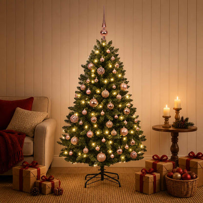 vidaXL Artificial Christmas Tree Dark Green with Bauble 150 cm