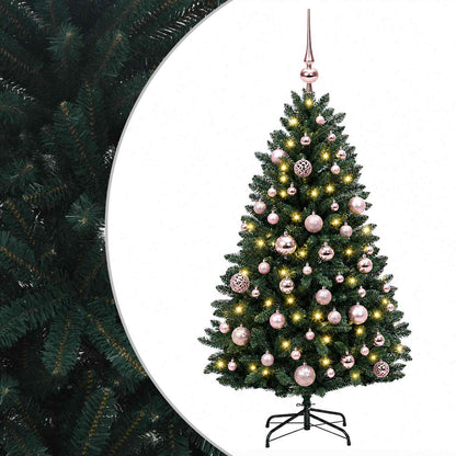 vidaXL Artificial Christmas Tree Dark Green with Ornaments 120 cm