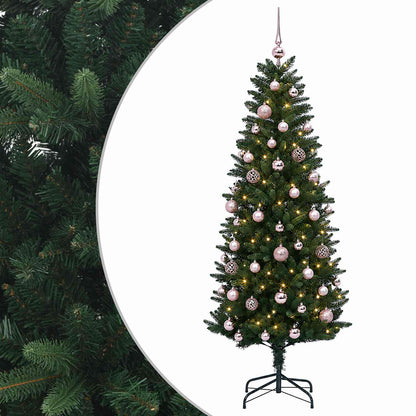 vidaXL Artificial Christmas Tree with Bauble 120 cm 150 LEDs