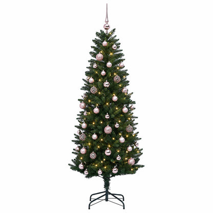 vidaXL Artificial Christmas Tree with Bauble 120 cm 150 LEDs