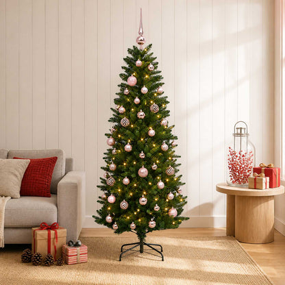 vidaXL Artificial Christmas Tree with Bauble 150 cm 150 LEDs
