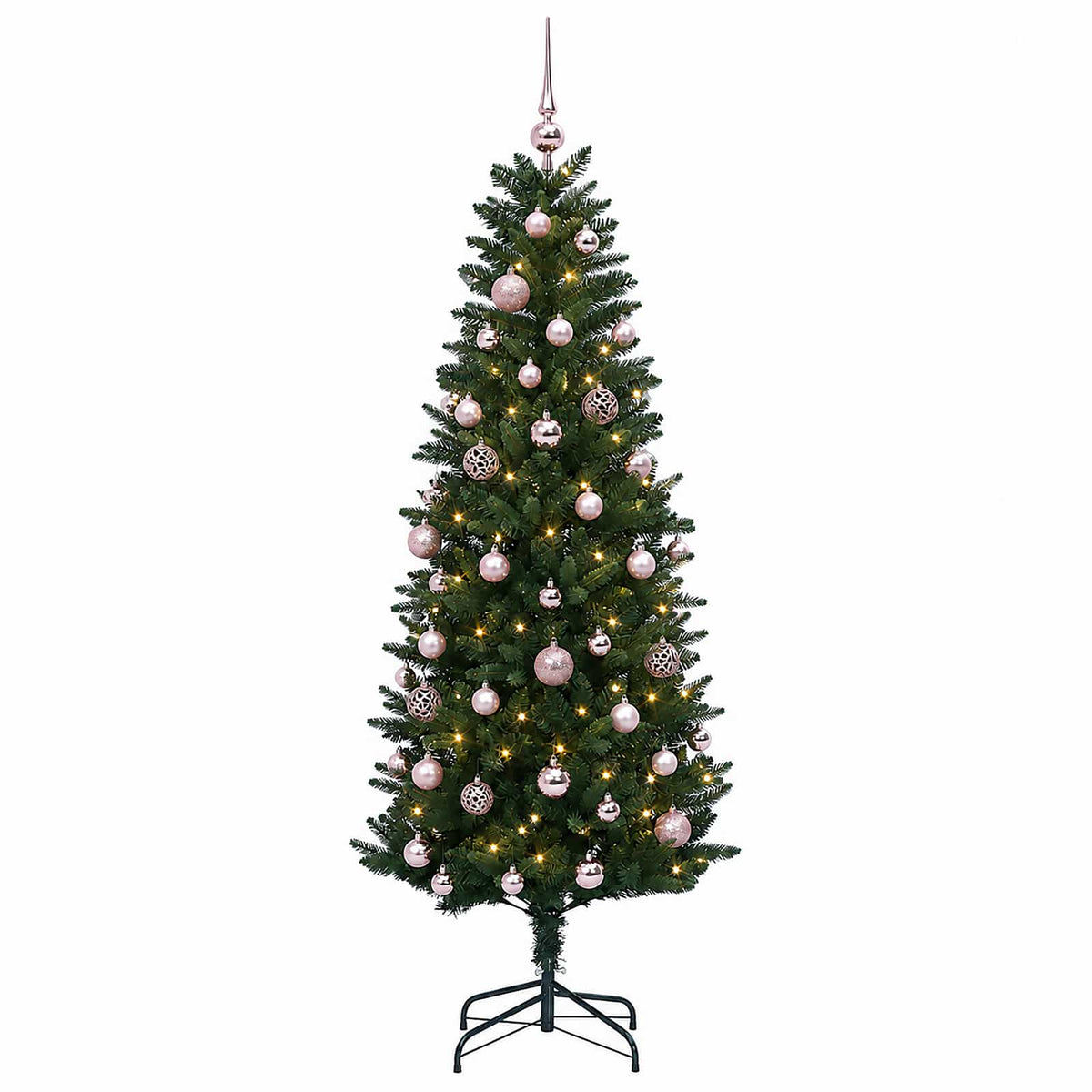 vidaXL Artificial Christmas Tree with Bauble 150 cm 150 LEDs