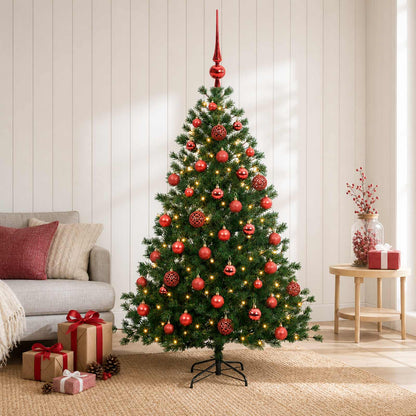 vidaXL Artificial Christmas Tree with Bauble 120 cm 150 LEDs