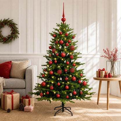 vidaXL Artificial Christmas Tree with Bauble 150 cm 150 LEDs