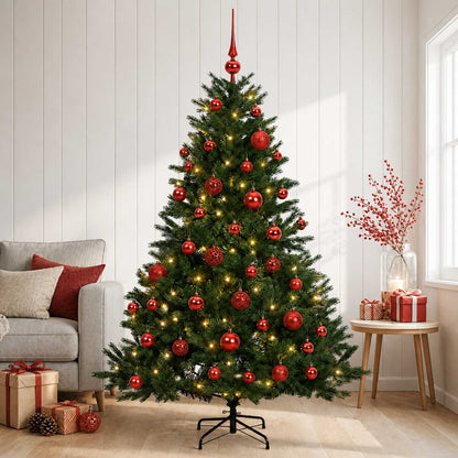 vidaXL Artificial Christmas Tree with Bauble 120 cm 150 LEDs