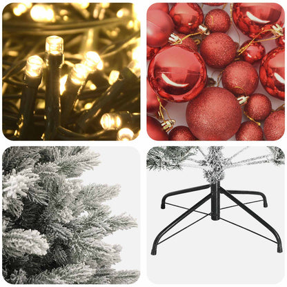 vidaXL Artificial Christmas Tree with Bauble 120 cm 150 LEDs