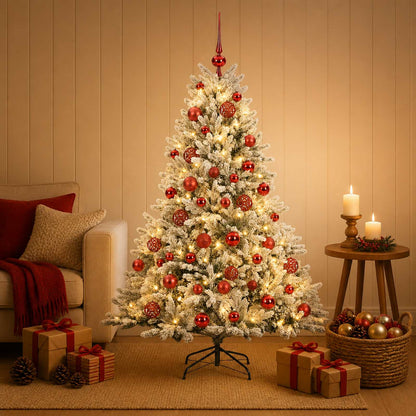 vidaXL Artificial Christmas Tree with Bauble 120 cm 150 LEDs