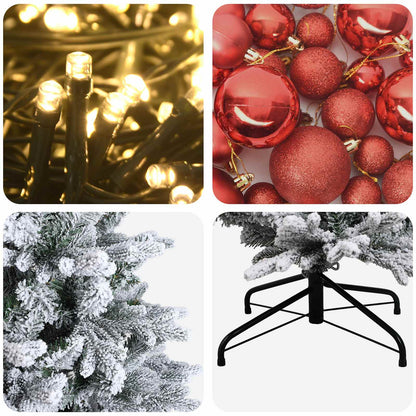 vidaXL Artificial Christmas Tree with Bauble 120 cm 150 LEDs