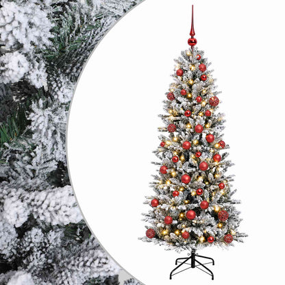 vidaXL Artificial Christmas Tree with Bauble 120 cm 150 LEDs