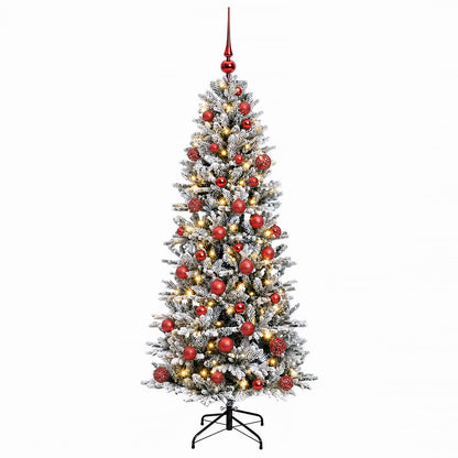 vidaXL Artificial Christmas Tree with Bauble 120 cm 150 LEDs