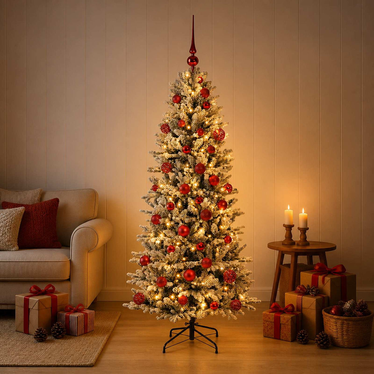 vidaXL Artificial Christmas Tree with Bauble 120 cm 150 LEDs