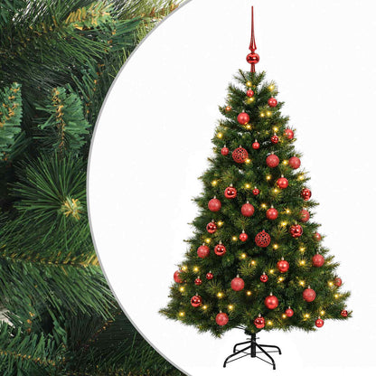 vidaXL Artificial Christmas Tree with Bauble 120 cm 150 LEDs