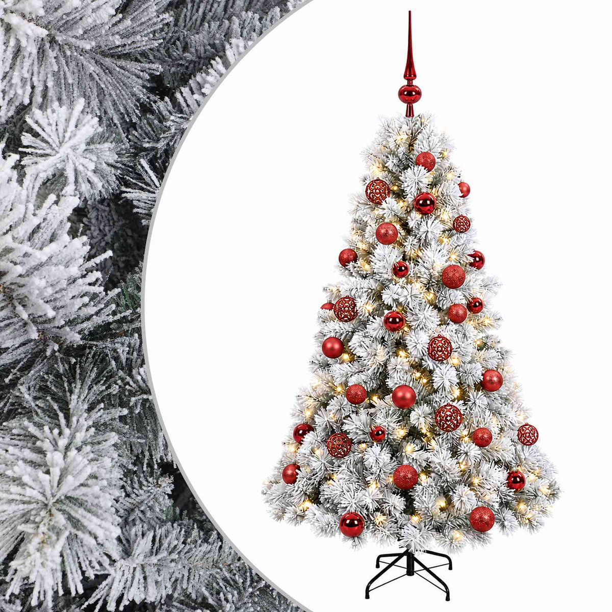 vidaXL Artificial Christmas Tree with Bauble 120 cm 150 LEDs
