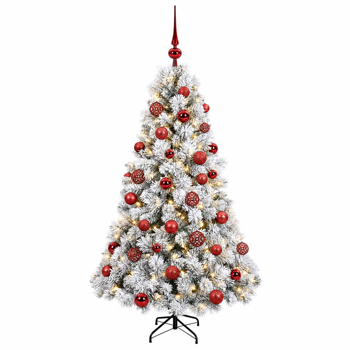 vidaXL Artificial Christmas Tree with Bauble 120 cm 150 LEDs