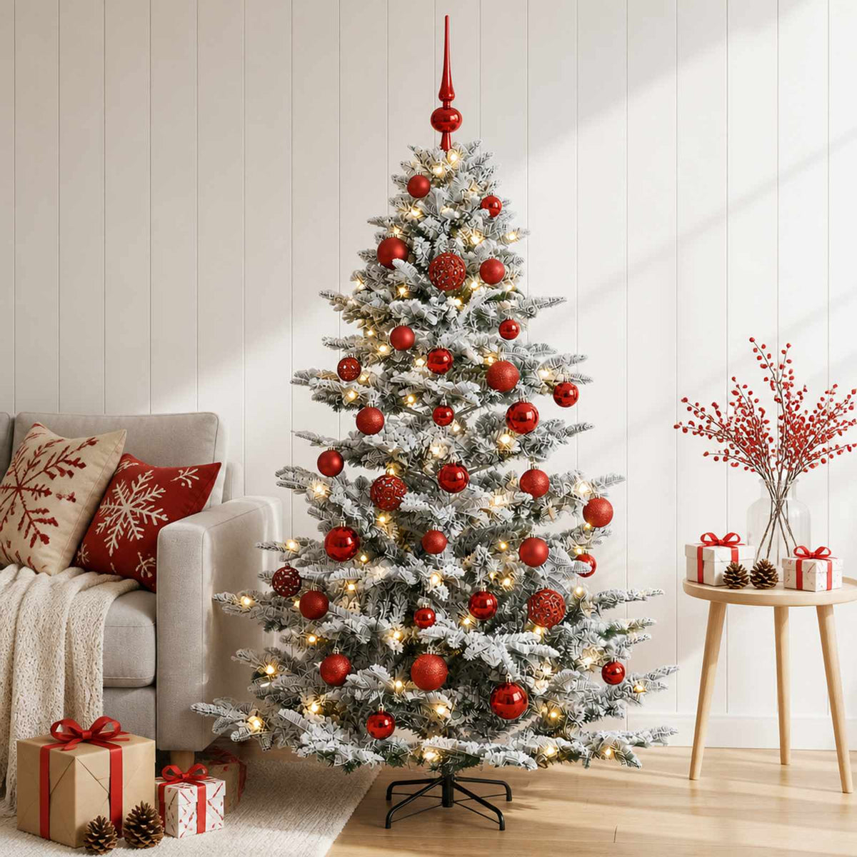 vidaXL Artificial Christmas Tree with Bauble 150 cm 150 LEDs