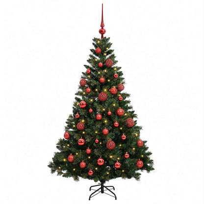 vidaXL Artificial Christmas Tree with Bauble 150 cm 150 LEDs