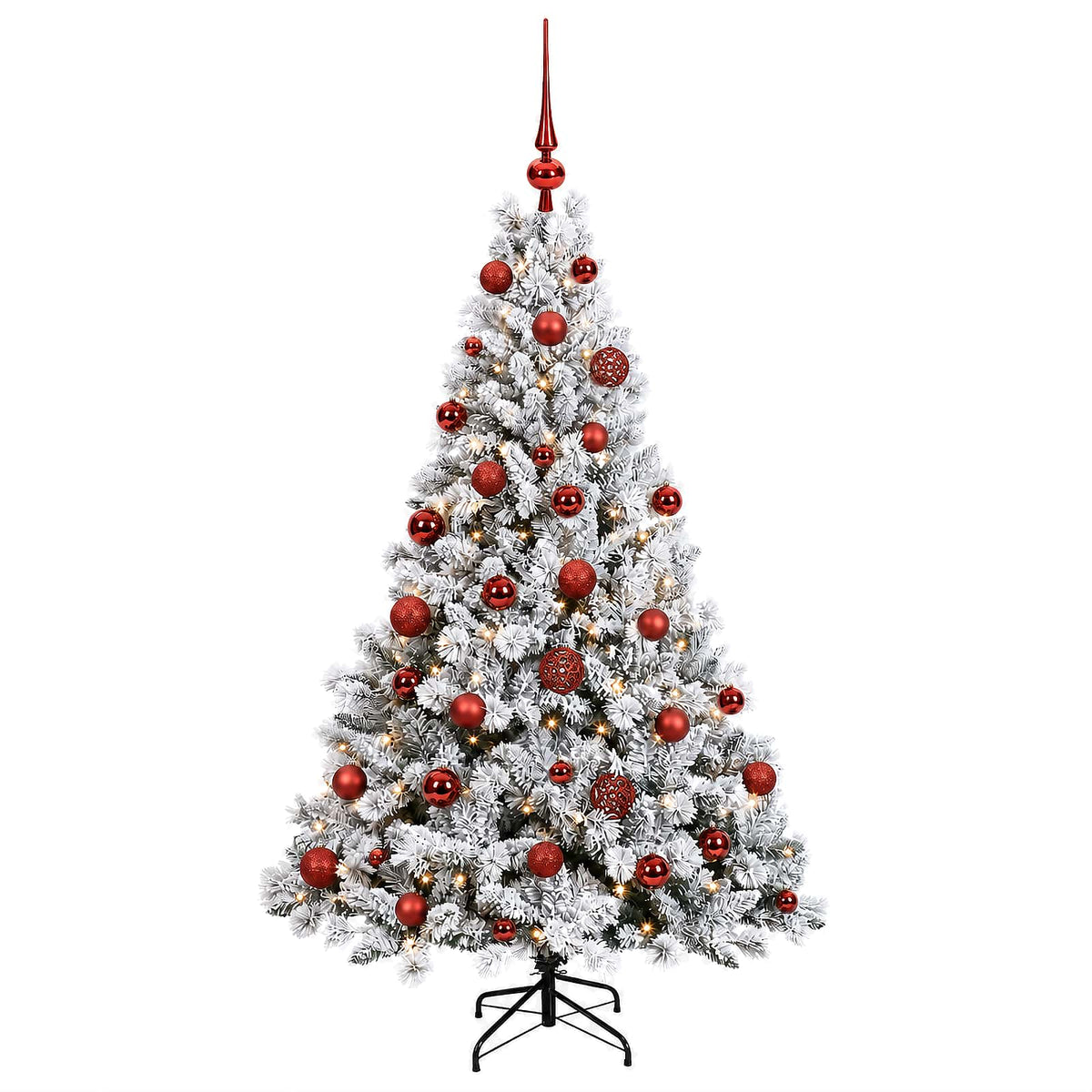 vidaXL Artificial Christmas Tree with Bauble 120 cm 150 LEDs