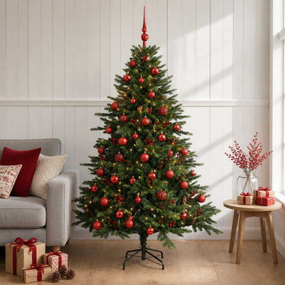 vidaXL Artificial Christmas Tree with Bauble 120 cm 150 LEDs