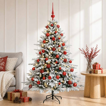 vidaXL Artificial Christmas Tree with Bauble 150 cm 150 LEDs