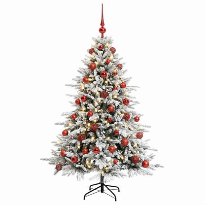 vidaXL Artificial Christmas Tree with Bauble 150 cm 150 LEDs