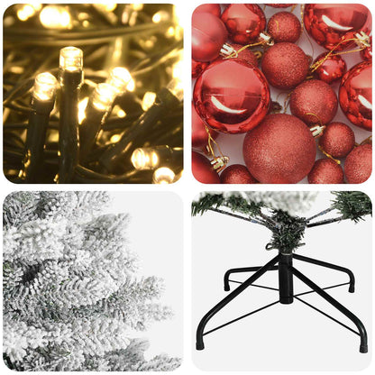vidaXL Artificial Christmas Tree with Bauble 150 cm 150 LEDs