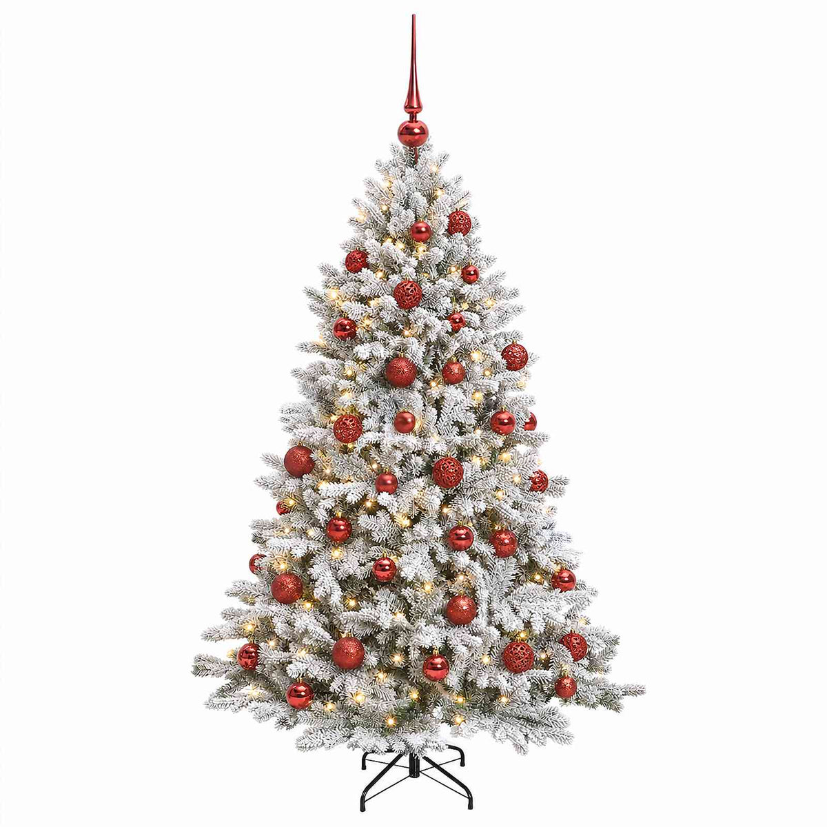 vidaXL Artificial Christmas Tree with Bauble 150 cm 150 LEDs