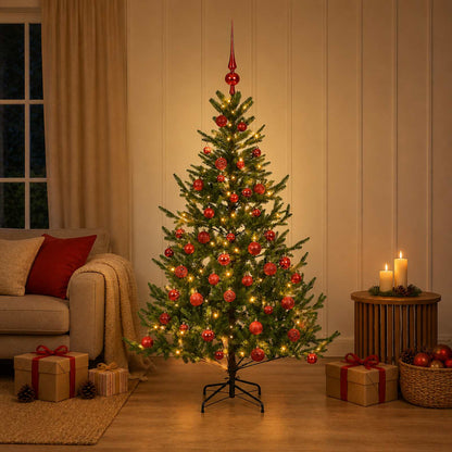 vidaXL Artificial Christmas Tree with Bauble 120 cm 150 LEDs