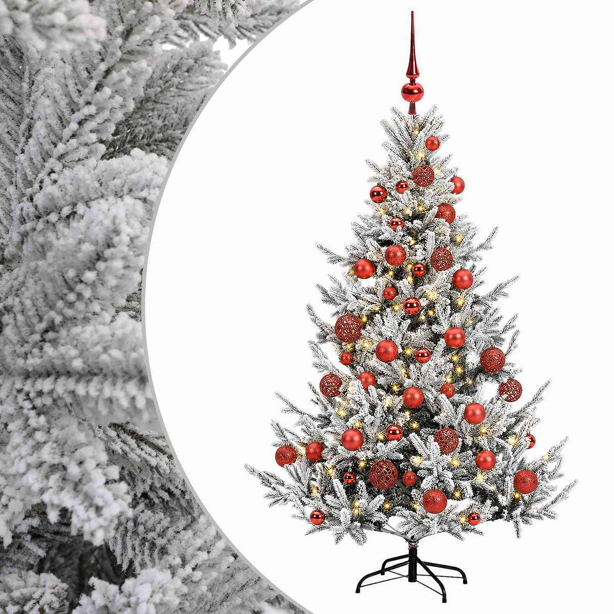 vidaXL Artificial Christmas Tree with Bauble 150 cm 150 LEDs