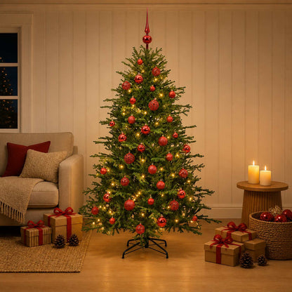 vidaXL Artificial Christmas Tree with Bauble 150 cm 150 LEDs